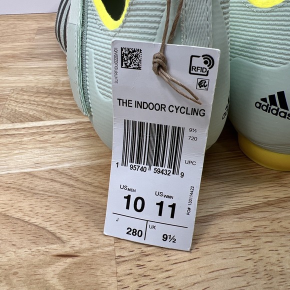 Adidas The‎ Indoor Cycling Bike Shoes Men's 10 Green 3-Bolt GX1668 - Picture 13 of 16